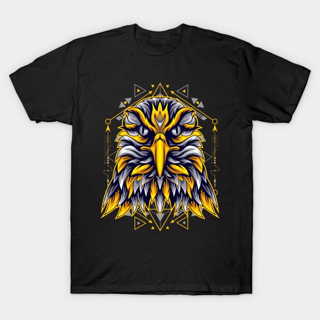 hawk golden retro vintage T-Shirt by SHINIGAMII